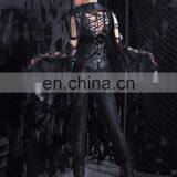 Gothic Snake Skin Imitation Garter Belt Detail Leggings thumbnail-6