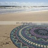 Mandala indian Round Beach bedsheet Throw Tapestry Hippy Boho Cotton Tablecloth Towel Mat