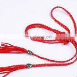 High Quality Beaded Tassel Waist Belt Wiht Artistic Leather Weave Belt thumbnail-2