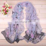 Digital Printing Custom Design Big Squsre Silk Chiffon Scarf thumbnail-4