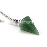 Women Necklaces Stone Pendant Gemstone Necklace Jewelry Crystal Reiki Hexagonal Cone Pendulum Necklaces for Women 21Colors thumbnail-6