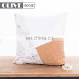 2018 Spring New Geometry Pillow Poly Canvas Patchwork Applique Cork Sofa Cushion thumbnail-2
