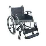 Medical equipment aluminum manual folding used  wheelchair price with elevating footrest