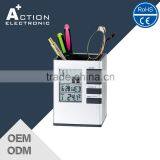 Cheap Pen Holder With Digital Alarm Promotion Clock thumbnail-1