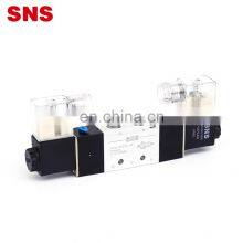 SNS Pneumatic 4V220-08 5/2 Port Double Coil Air Control Solenoid Valve With AC/DC 12V 24V 220V