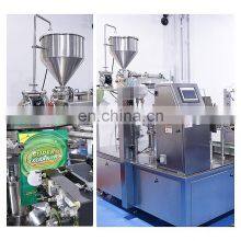 Rotary Stand Up Bag Mesin Packing Makanan Soybean Vegetable Oil Filling Liquid Premade Pouch Doypack Packaging Machine thumbnail-4