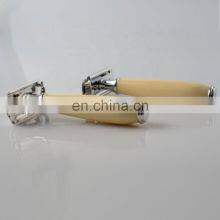 New Design Butterfly Skincare Shaving White Private Double Edge Resin Handle Shaving Metal Safety Resoire Rasoio Barba Razor thumbnail-5