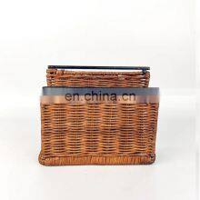 New Arrival Vintage Wicker Napkin Tissue Holder Boho Decor Cheap Wholesale Tableware Wicker Napkin Basket Wovenmade in Vietnam thumbnail-5