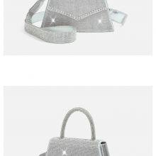 Women's Bag With Rhinestone Fashion Design Bling Handbag thumbnail-4