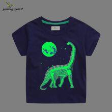 Summer Boy Clothes Luminous Dinosaur T-shirt Cotton Cool 2-14 years Boys T-shirts Cartoon