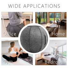 Exercise Ball Chair With Felt Cover & Handle for Yoga Comfortable Sitting Ball thumbnail-5