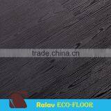 Black Color Wooden Embossed Texture Surface PVC Flooring Mat