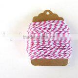 Baker's Twine - Rose Red & White Cotton Baker's Twine 10 Meters 12 Ply