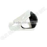 925 Wholesale Silver Black Onyx Cushion Gemstone Stylish Band Rings Jewelry thumbnail-2