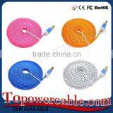 Fast Charging Flat Woven Fabric Dual Micro Usb Cable 2.0 With Customized Length thumbnail-3