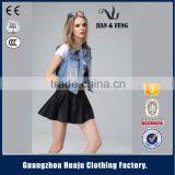 2016 High Fashionable Sleeveless Spring Summer Ladies Girls Short Cotton Spandex Denim Vest thumbnail-3