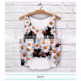 Aztec Style Wholesale Logo Print Custom Ladies Summer Short Bulk Tank Top thumbnail-2