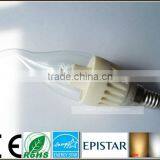 New Ceramic Housing Flame Tip 3 X1w Led Candle Light Bulb