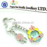 Lovely Zinc Alloy Enamel Photo Frame Keychain
