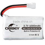 3.7V 1000mAh Mini 1S Lipo Battery RC Helicopter for Syma/UD/walkera Helicopter