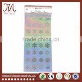 Custom Material Christmas Decoration Sticker Snow Shape Hologram Sticker