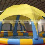 Inflatable Pool With Tent Cover