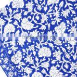 RTHCFC-25 Hand Block Printed Cotton Flowers Leafs Beautiful 100% Export Quality Fabric Traditional Manufacturer Suppliers