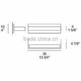 0816-8 Light Lower Glass Shield in Frosted Pyrex Sleek and Clean-lined Wall Sconce 35 Wall Lamp thumbnail-2