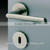 Modern oval shape stainless steel door handle with escutcheon