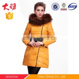 Yellow bomber jacket custom made trench coat woman winter down coat winter