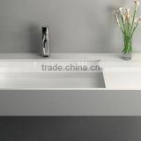 Modern Type Bathroom Solid Surface Basin, Aritificial Stone Solid Surface Acrylic Wall Hang Wash Basins thumbnail-5