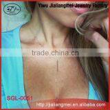 New Arrival Jewelry Aesthetic Simple Gem Metal Crystal Drop Pendant Necklace thumbnail-1