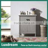 Modern Bathroom Vanity Three-hole Faucet With White Marble Top