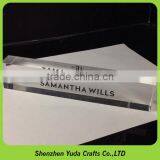 Solid Acrylic Base Block as Block Award Holder Cnc Finish Cast Long Strip Acrylic Display Block thumbnail-2