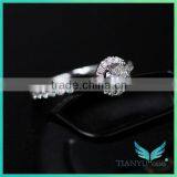 Moissanite Pave-eternity Band Unique Moissanite Wedding Sets on Sale Moissanite Fire Rings thumbnail-6