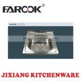 JZ-271 50*50cm Square Single Bowl Stainless Steel Kitchen Sink thumbnail-1