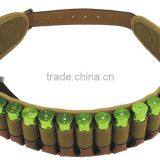 Outdoor Hunting Adjustable Tan Cow Leather Shell Ammo Cartridge Belt thumbnail-1