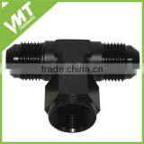 Anodized Blue Aluminum AN Tee Female Swivel on Side thumbnail-2