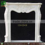 Western Style White Marble Fireplace Surround thumbnail-1