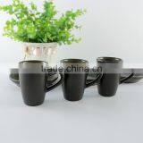 High-end Black Porcelain Tea Cup and Saucer Sets Cheap thumbnail-4