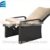 Outdoor patio swing chair with footrest&cream cushion