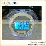 7color Changing LCD Clock/ Temperature Detection Clock/music Alarm Clock thumbnail-1