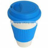 Bamboo Fiber Mug Cup With Lid thumbnail-3