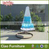Outdoor Adult Swing Garden Moon Shape Rattan Hanging Chair thumbnail-3