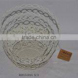 Round Metal Gift Basket With a Handle for Wedding Decoration thumbnail-2