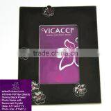 Hot Sale Polyresin Shinny Black And White Photo Frame Made With Swarovski Elements thumbnail-2