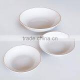 Porcelain Pasta Bowl Set With Gold Line thumbnail-1