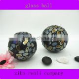 Outdoor Garden Decoration Multi-Color Pebbles Mosaic Hollow Large Glass Ball