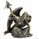 Custom New Design Art Decor Angel With Dove Statue thumbnail-2
