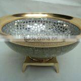 mosaic brass antique glass lareg bowl for decor